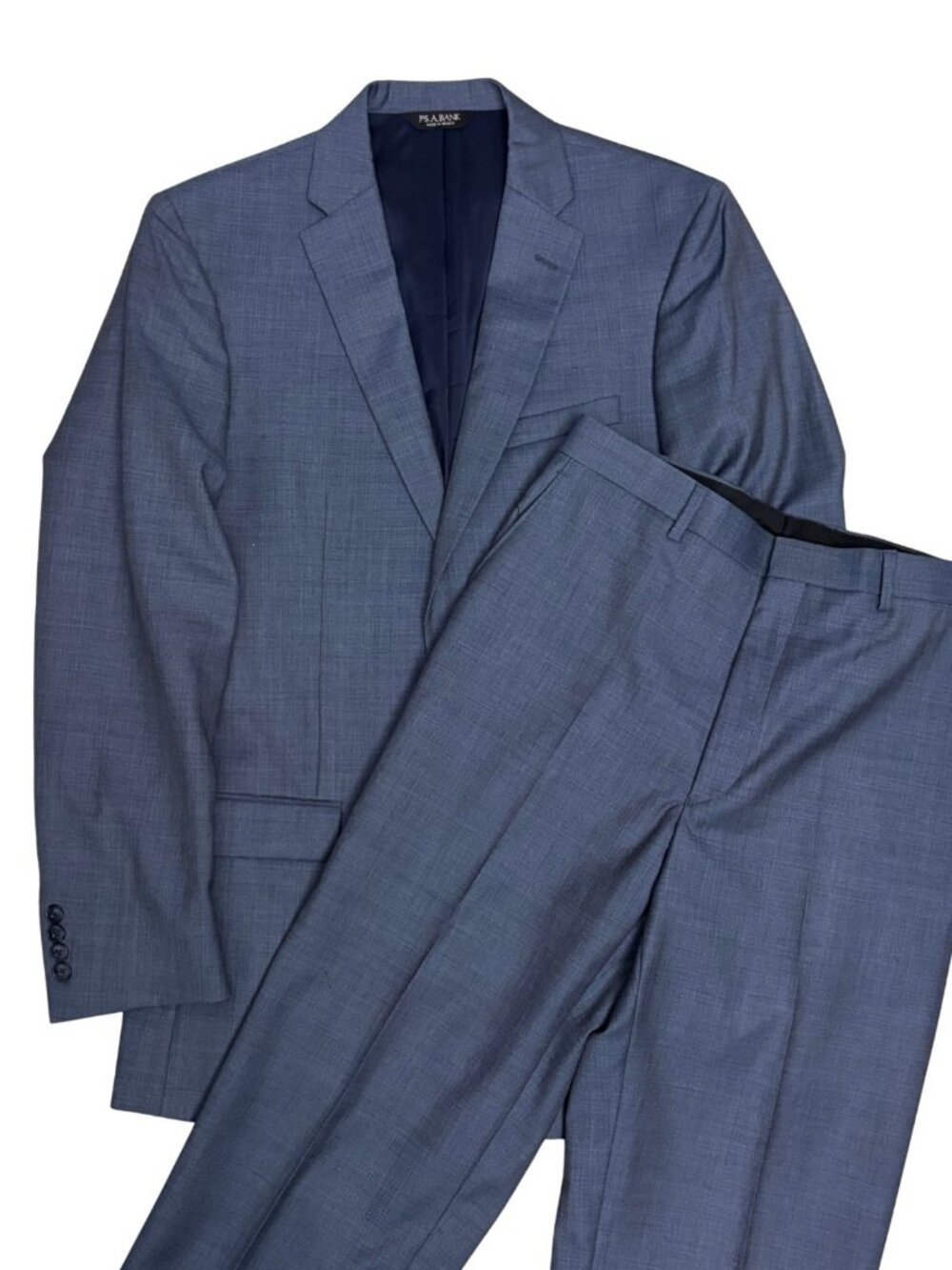 JOS A BANK Wool Business Suit Blue Blazer Dress Pants Formal Jacket Mens 39L - Picture 2 of 11